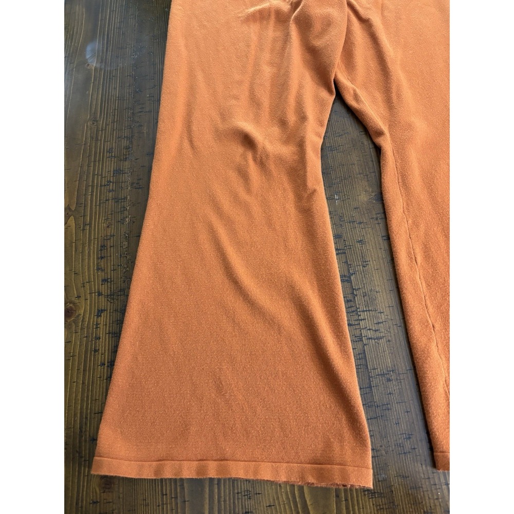 WynneLayers 1X Orange Wide Leg Pants Soft Cozy Autumn Fall Boho Lounge - Picture 6 of 8